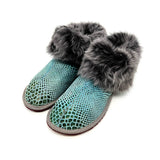 PATIQ SNAKE PRINT TURQUOISE / Limited edition slippers