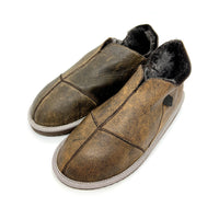 MERDANA SCORCHED BROWN LEATHER / Limited edition slippers