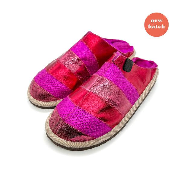 POLIN PINK METALLIC RAINBOW / Limited edition slippers