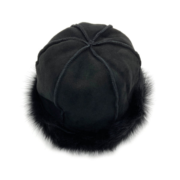 TOSCANA SHEEPSKIN HAT / BLACK