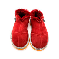 MERDANA CRIMSON SUEDE WITH ORANGE SOLES / Limited edition slippers