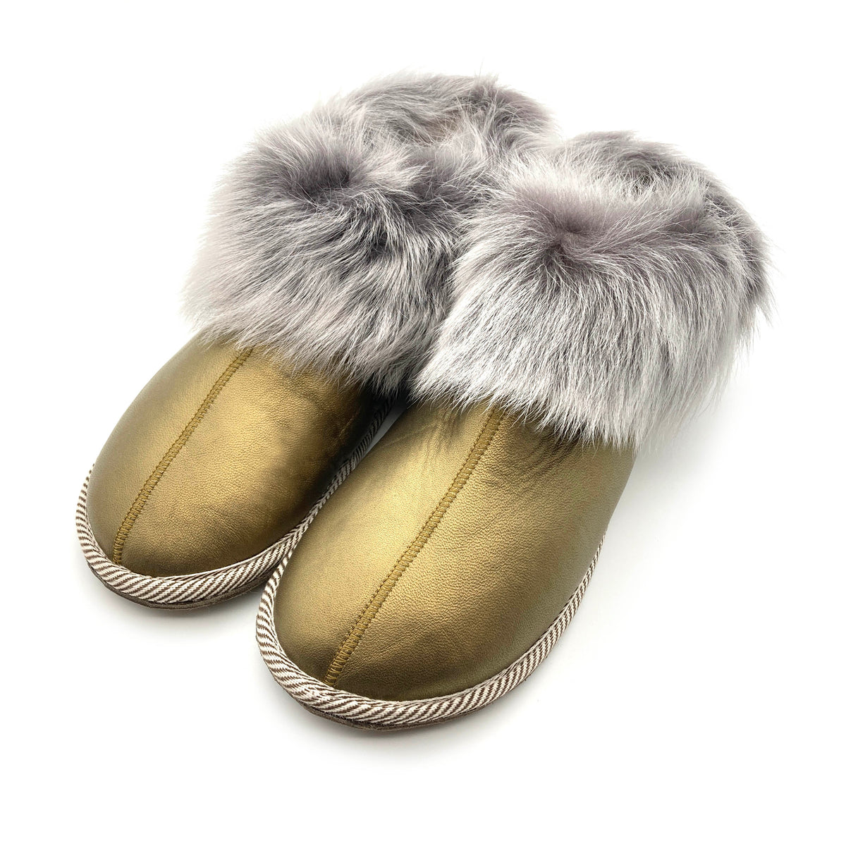 Real discount gold slippers