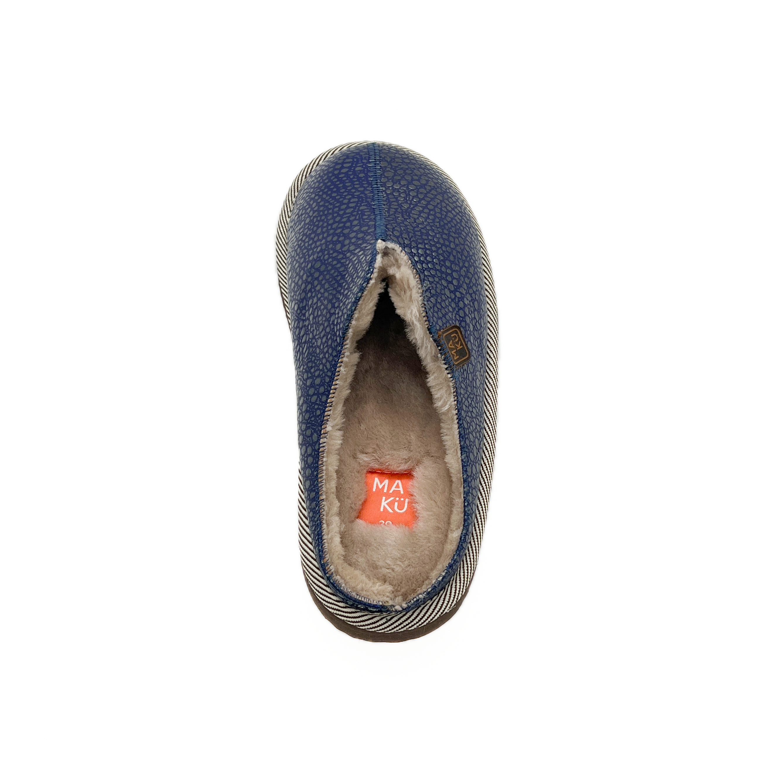 POLIN BLUE DRAGON + POWDER PINK / Sheepskin slippers