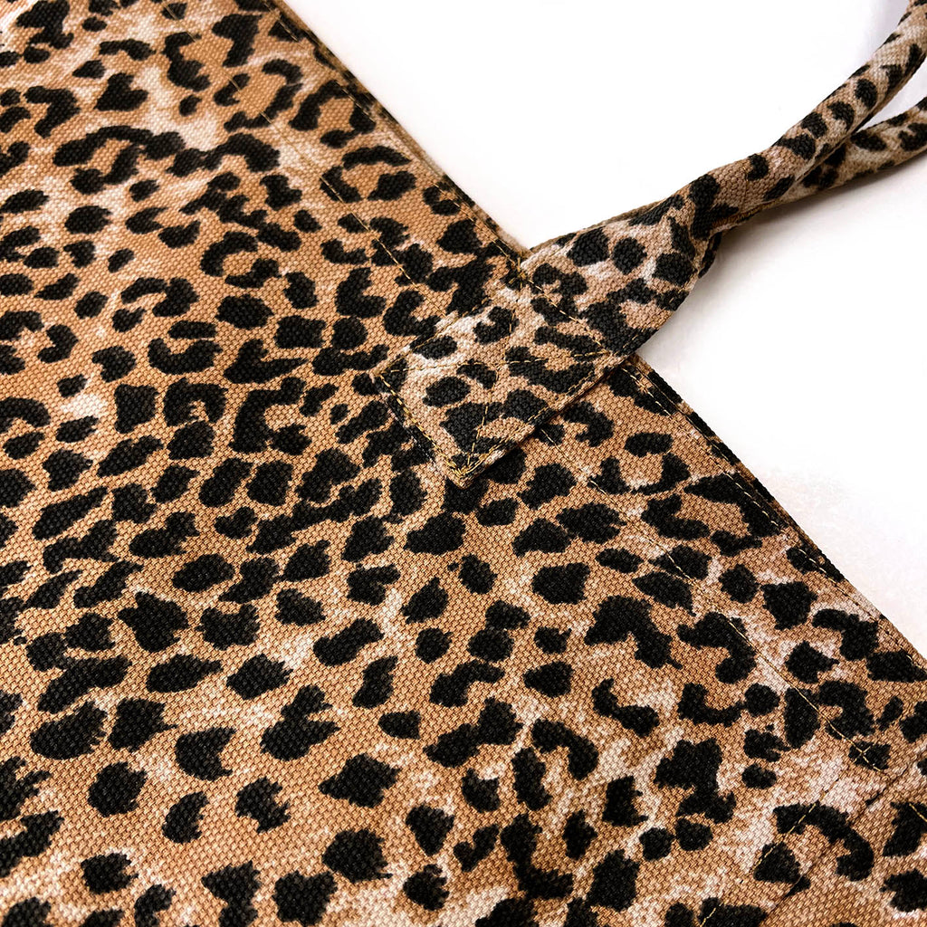 SHOPA CANVAS TOTE BAG / Large Leopard Print