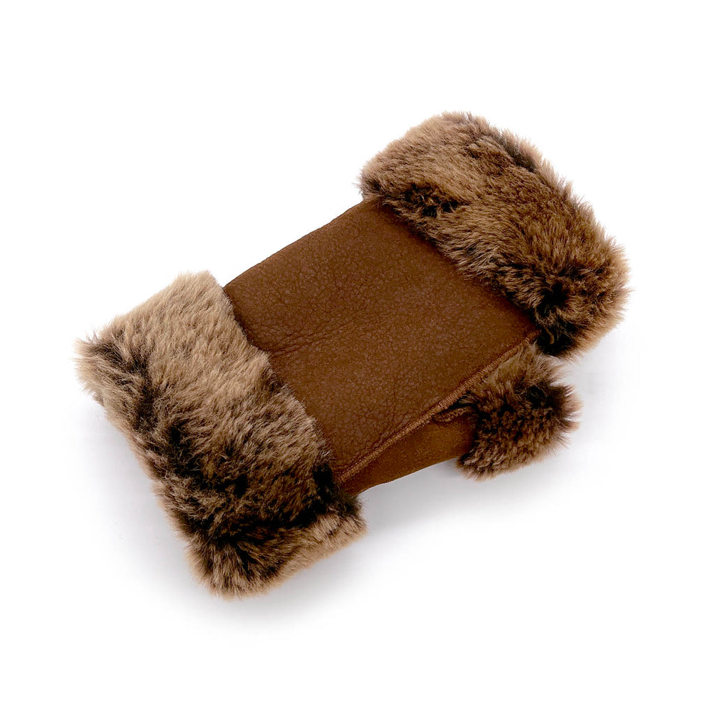 FINGERLESS GLOVES / Brown + Variegated