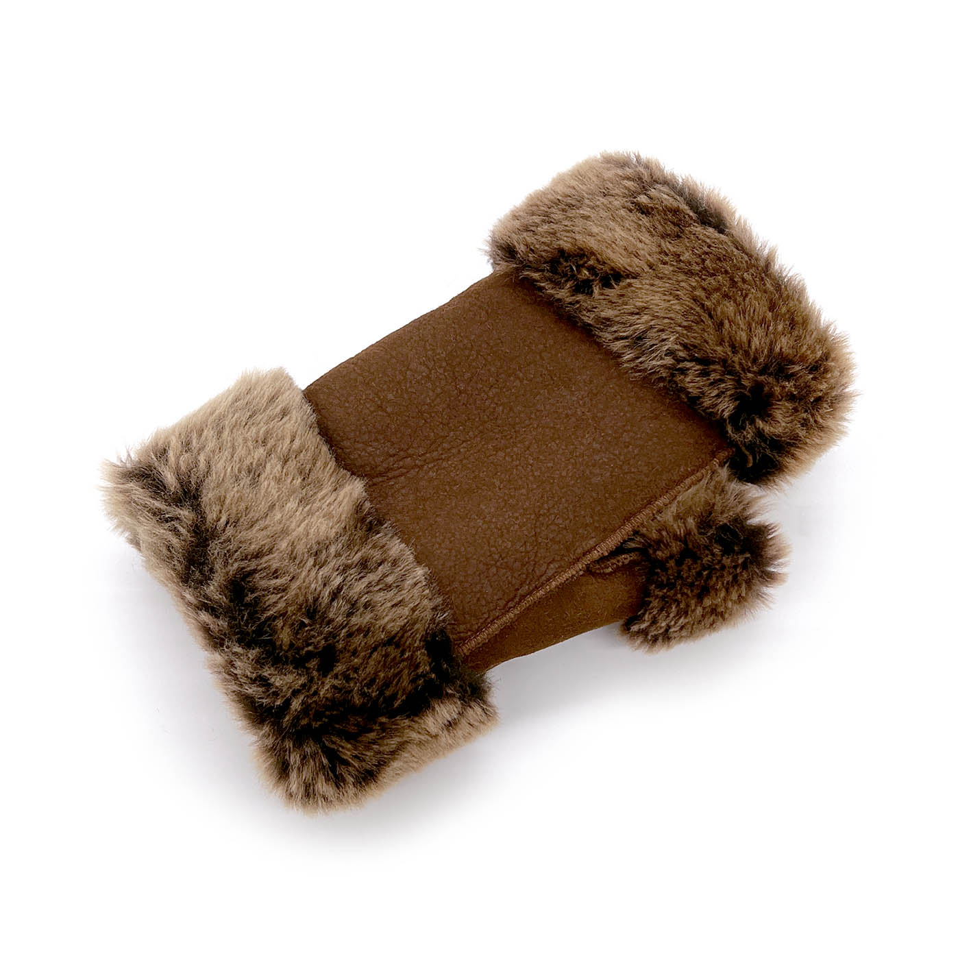 FINGERLESS GLOVES / Brown + Variegated