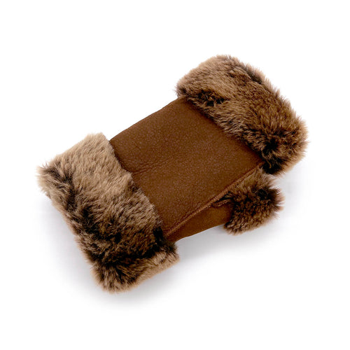 FINGERLESS GLOVES / Brown + Variegated