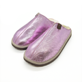 POLIN METALLIC CANDYFLOSS + NATURAL / Sheepskin slippers