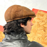 ESSY FLAT CAP / Warm Brown Sheepskin