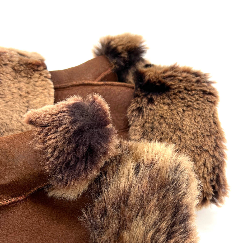 FINGERLESS GLOVES / Brown + Variegated