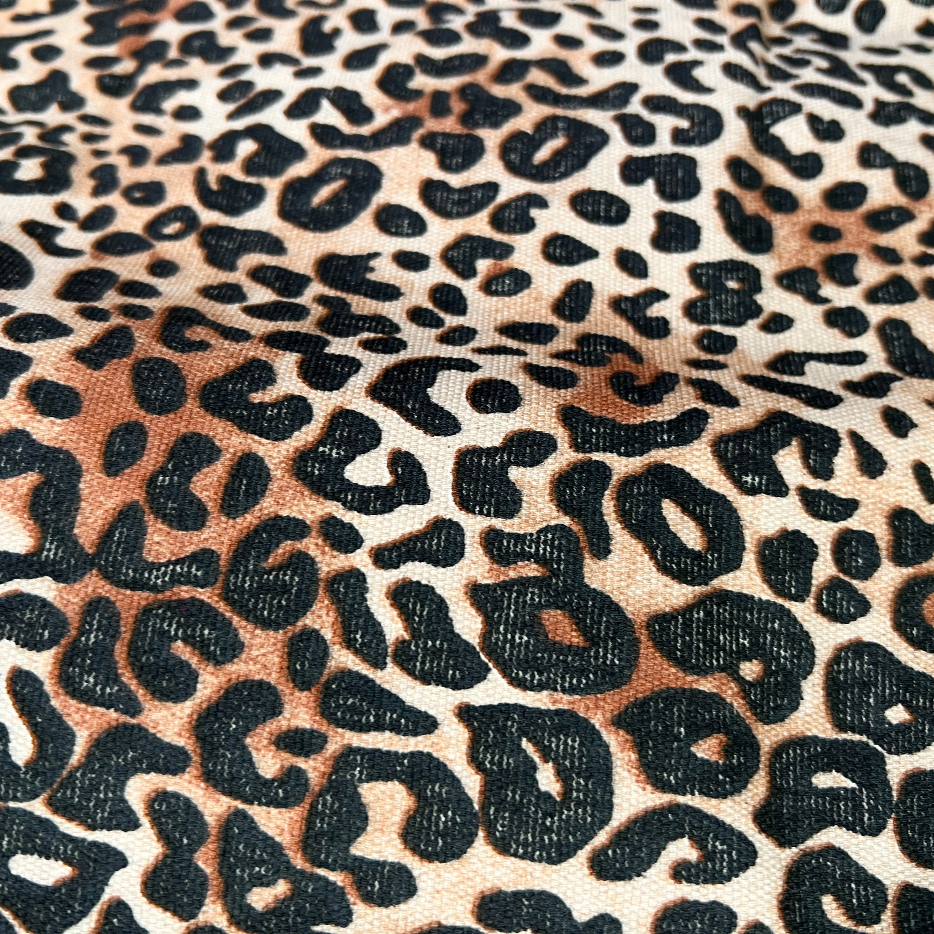 SHOPA CANVAS TOTE BAG / Large Biscuit Leopard