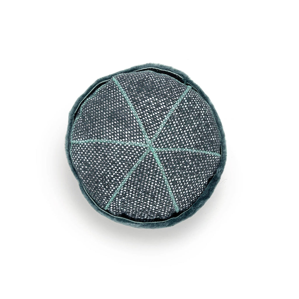 GAN REVERSIBLE HAT / Teal Check Sheepskin