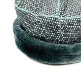 GAN REVERSIBLE HAT / Teal Check Sheepskin