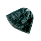 GAN REVERSIBLE HAT / Teal Check Sheepskin