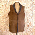 YELEK REVERSIBLE GILET / CURLY BROWN