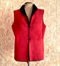 YELEK REVERSIBLE GILET / RED + CHESTNUT