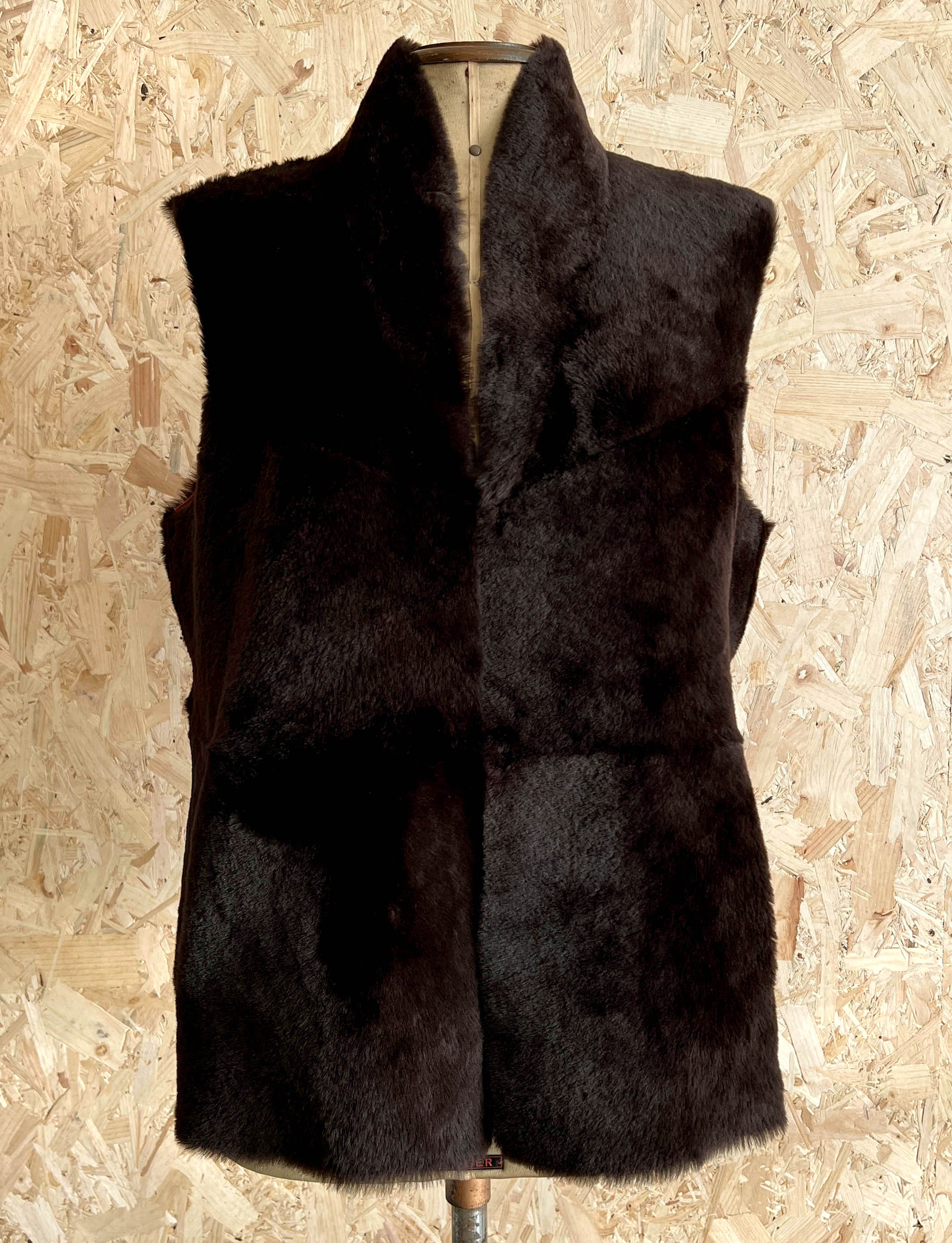 YELEK REVERSIBLE GILET / RED + CHESTNUT