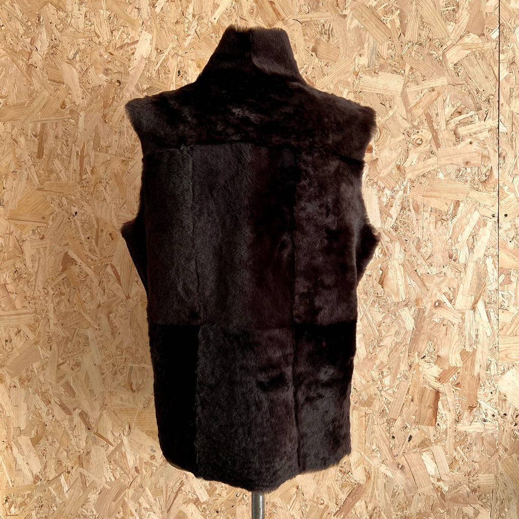 YELEK REVERSIBLE GILET / RED + CHESTNUT