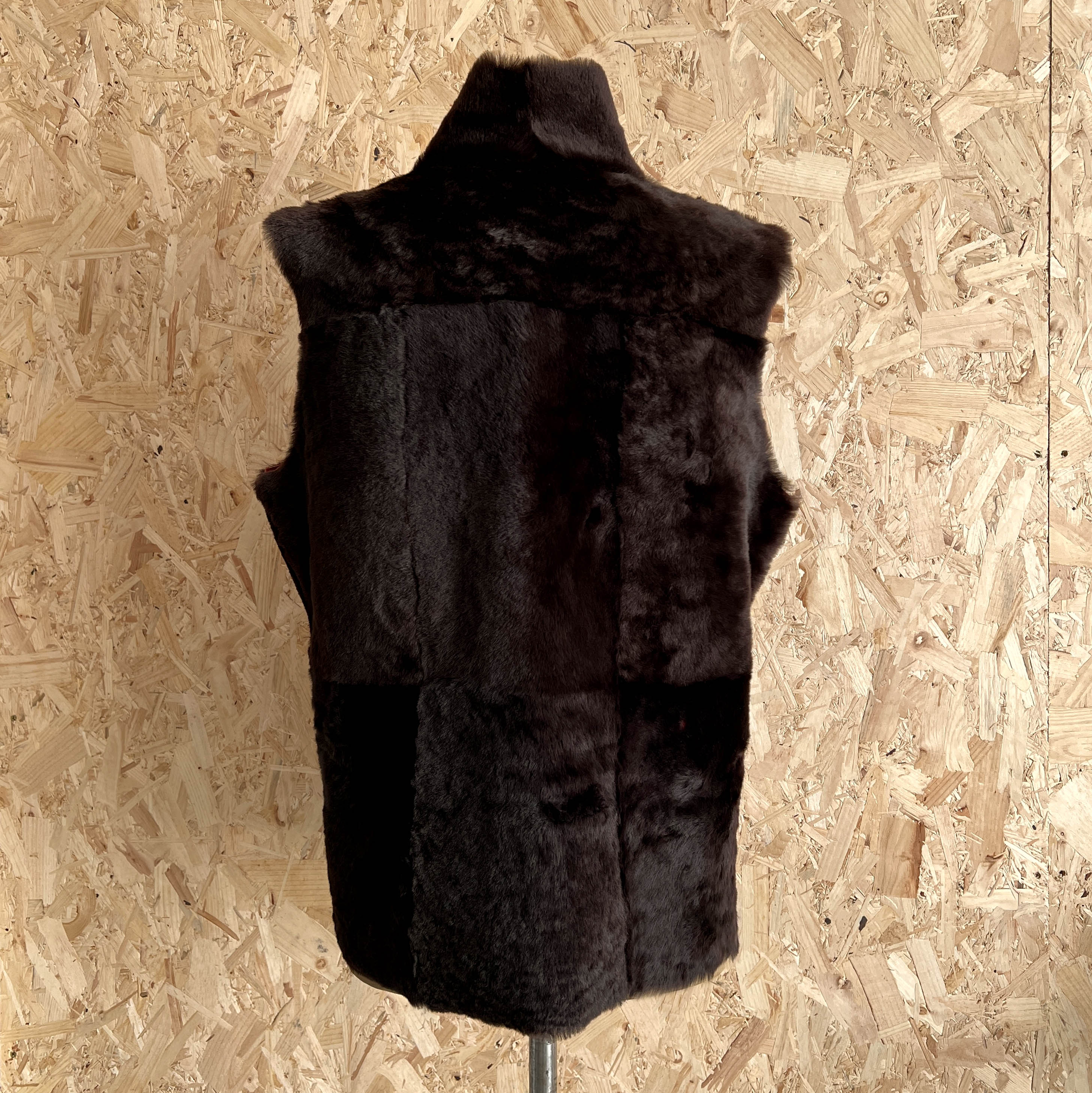 YELEK REVERSIBLE GILET / RED + CHESTNUT