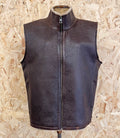 MEN'S GILET / PILOT BROWN TEXTURED