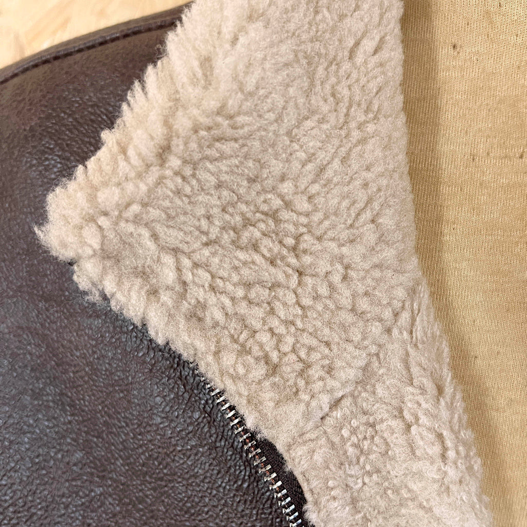 MEN'S GILET / PILOT BROWN TEXTURED