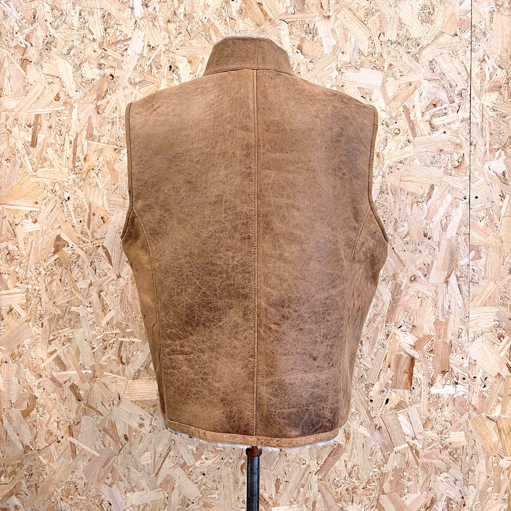 MEN'S GILET / SAND + NATURAL