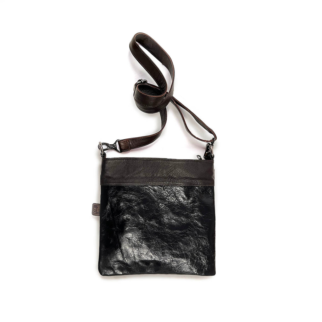 HOPI Black + Metallic Orange Leather / Cross-body bag