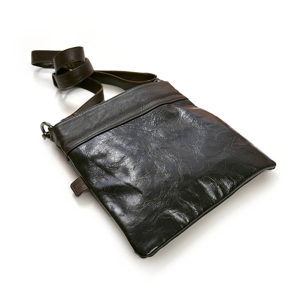 HOPI Black + Metallic Orange Leather / Cross-body bag