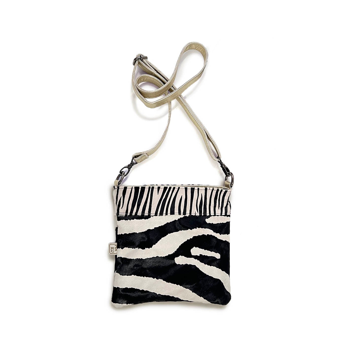 HOPI Double Zebra + Gold Leather / Cross-body bag