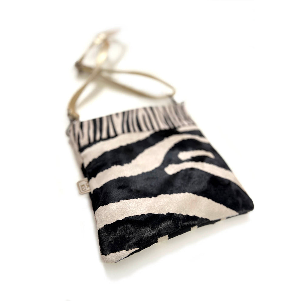 HOPI Double Zebra + Gold Leather / Cross-body bag