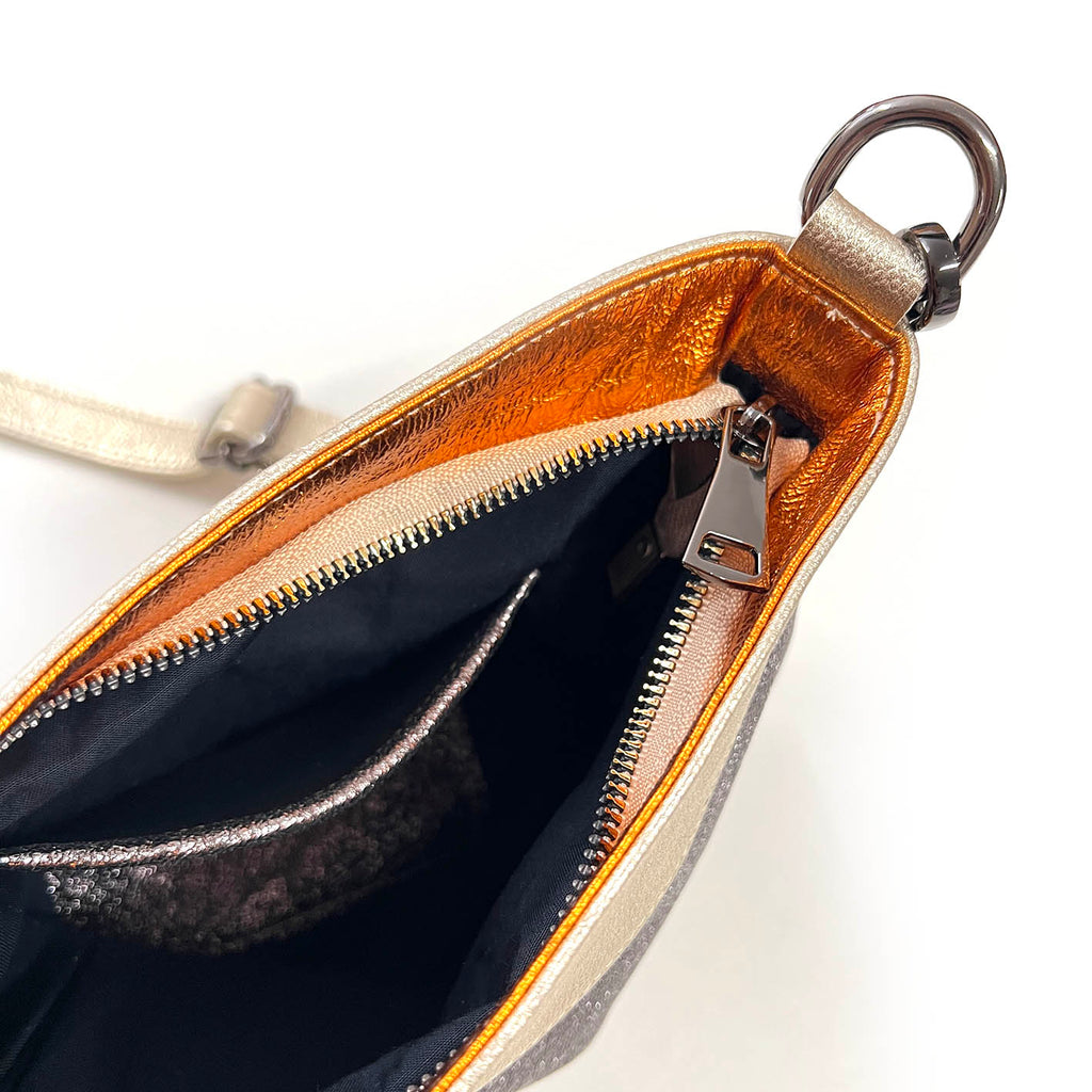 HOPI Pewter + Gold / Cross-body bag