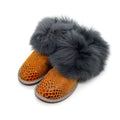 PATIQ SNAKE PRINT ORANGE / Sheepskin slippers