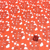 LEATHER LACE SCARF / Coral Red