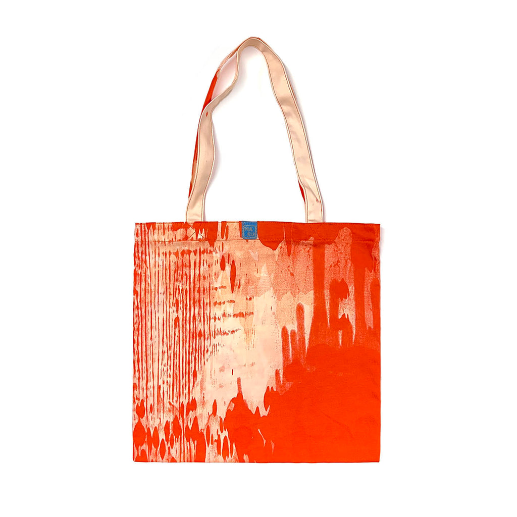 SHOPA CANVAS TOTE BAG / Square Red Ink