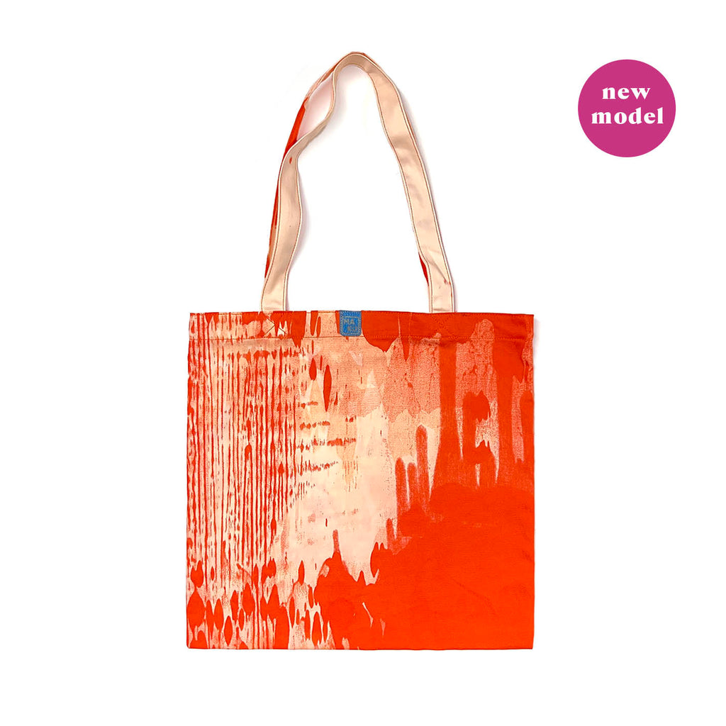 SHOPA CANVAS TOTE BAG / Square Red Ink