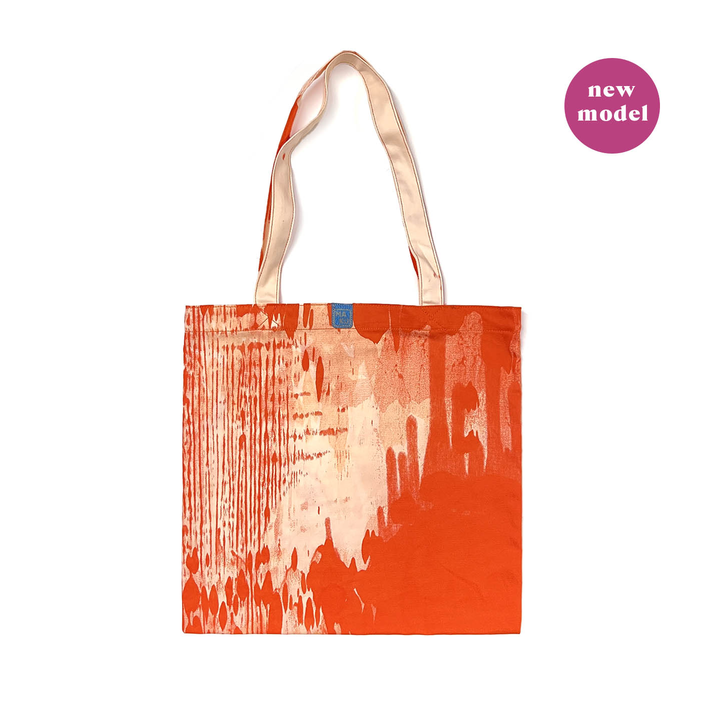 SHOPA CANVAS TOTE BAG / Square Red Ink