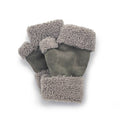 FINGERLESS GLOVES / Dove Grey Suede