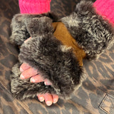 FINGERLESS GLOVES / Cappuccino Suede