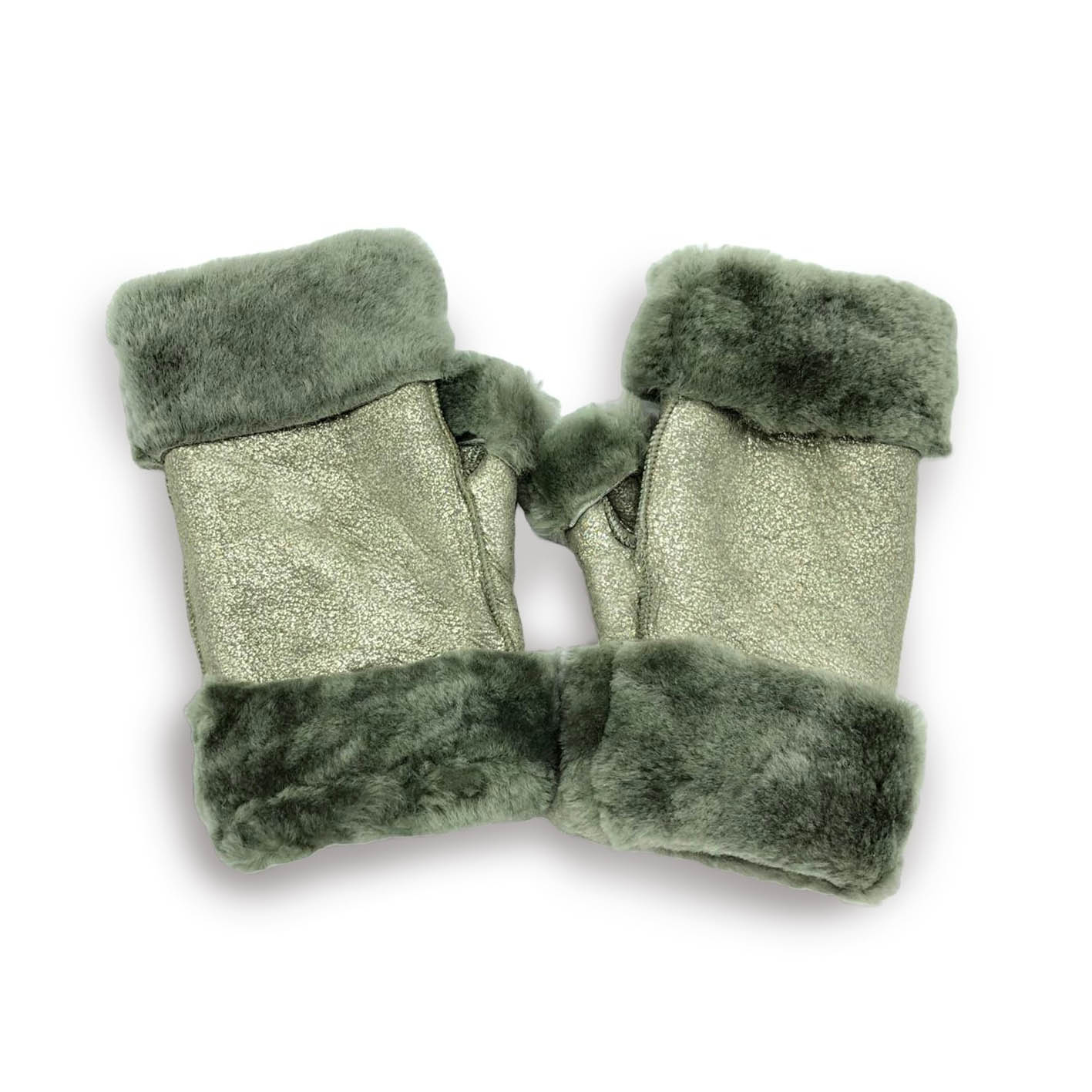 FINGERLESS GLOVES / Golden Sage Sheepskin