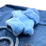 FINGERLESS GLOVES / Sky Blue Suede