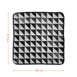 TRIANGLE Patchwork Sheepskin Throw / Toffee Tan + Natural