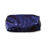 MIBA MINI LEATHER BAG / Metallic Dark Blue Snake