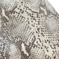 MIBA LEATHER SLOUCH BAG / Silver + Grey Snake Print