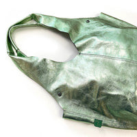 MIBA LEATHER SLOUCH BAG / Metallic Mint