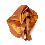 MIBA LEATHER SLOUCH BAG / Metallic Tangerine