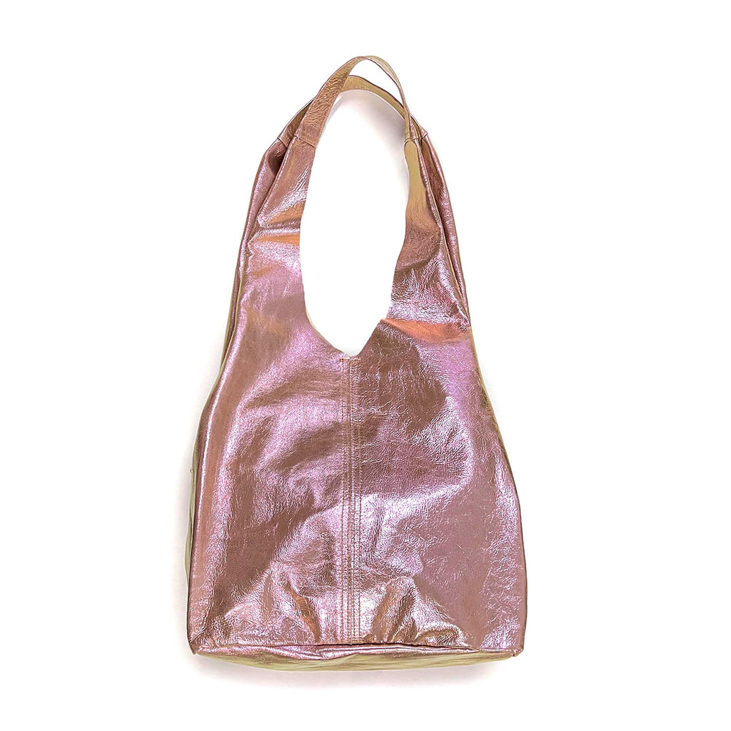MIBA LEATHER SLOUCH BAG / Pearly Pink
