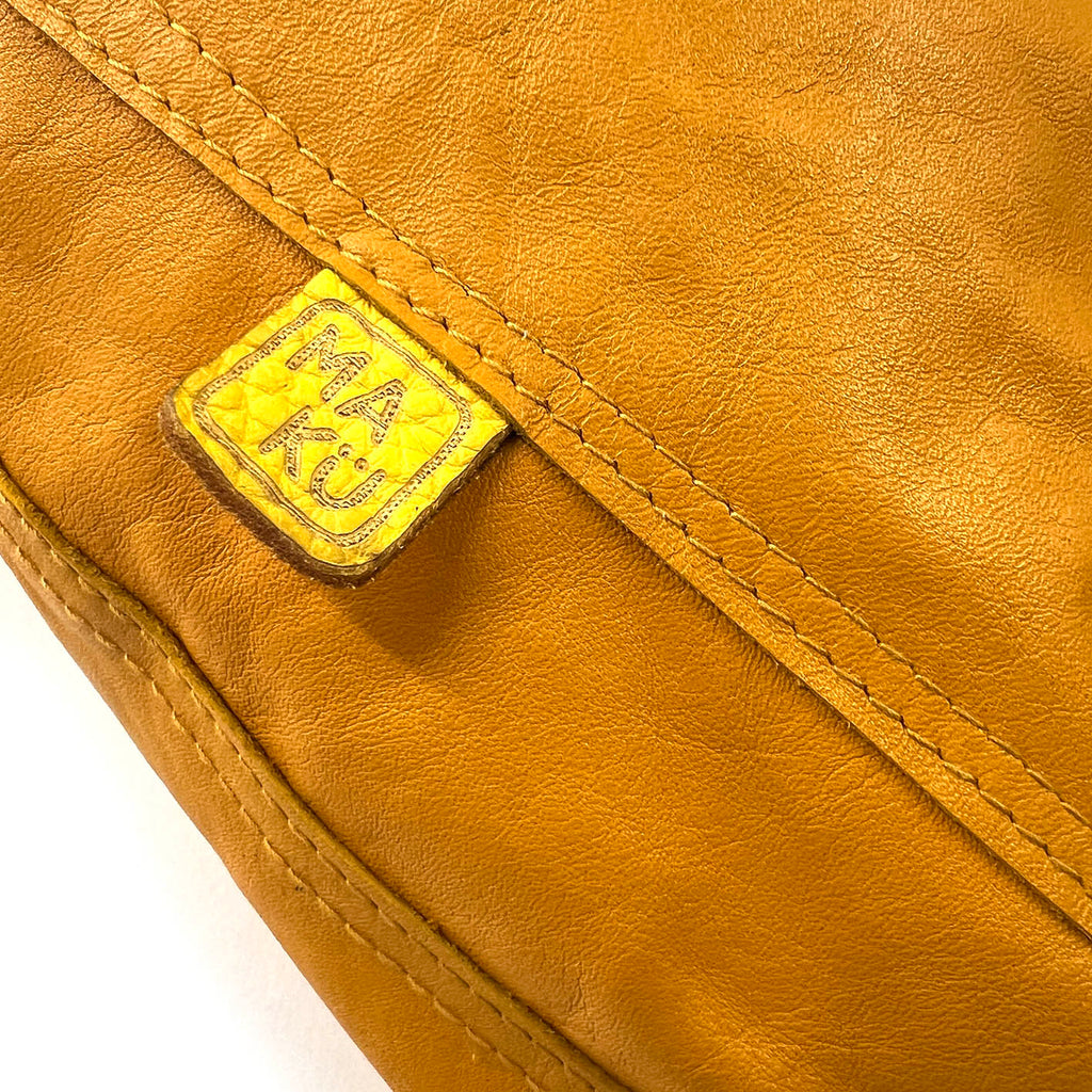 MIBA LEATHER SLOUCH BAG / Warm Yellow Leather