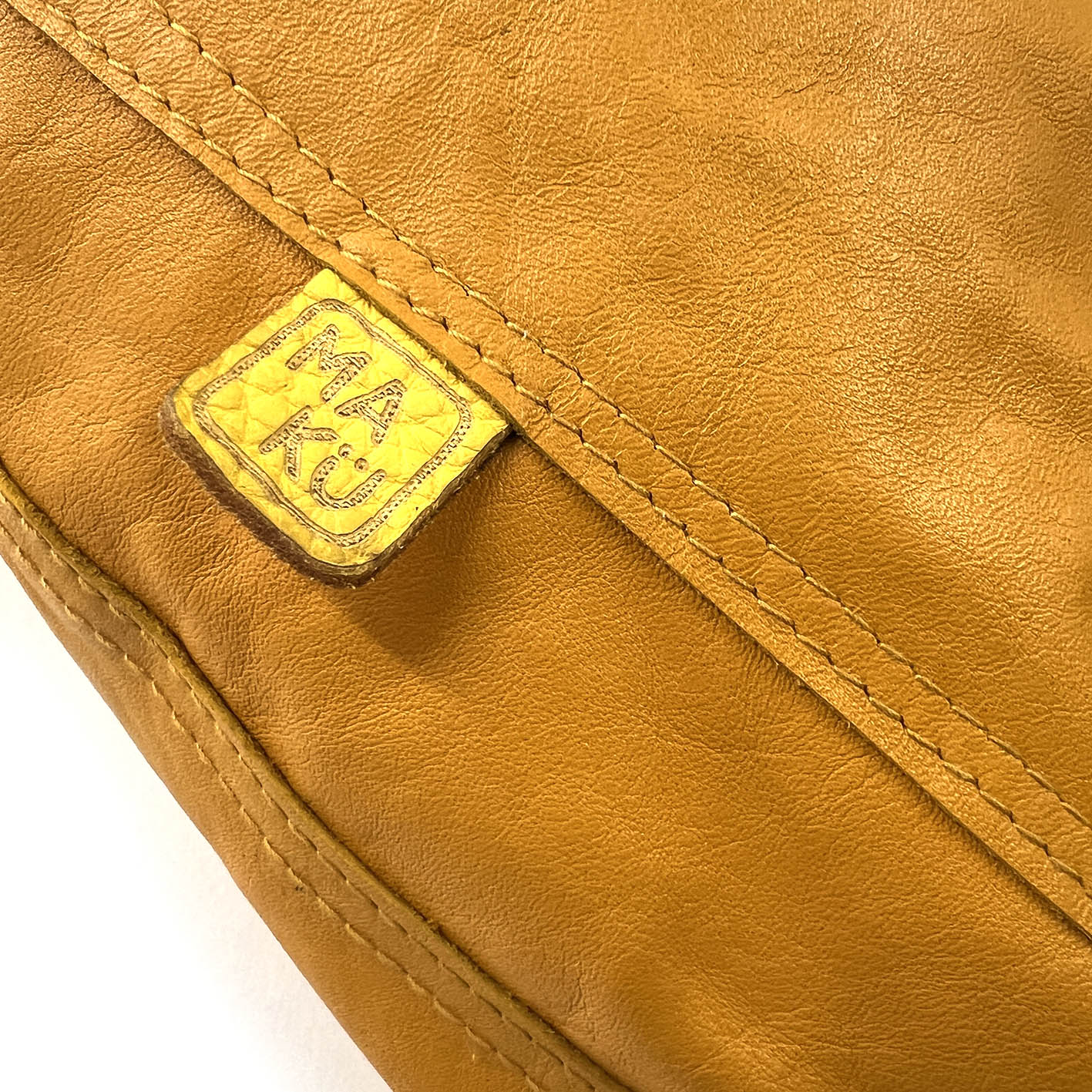 MIBA LEATHER SLOUCH BAG / Warm Yellow Leather