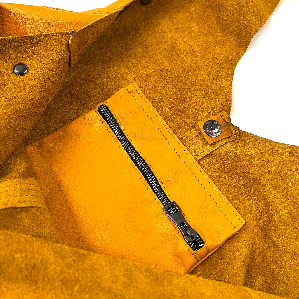 MIBA LEATHER SLOUCH BAG / Warm Yellow Leather