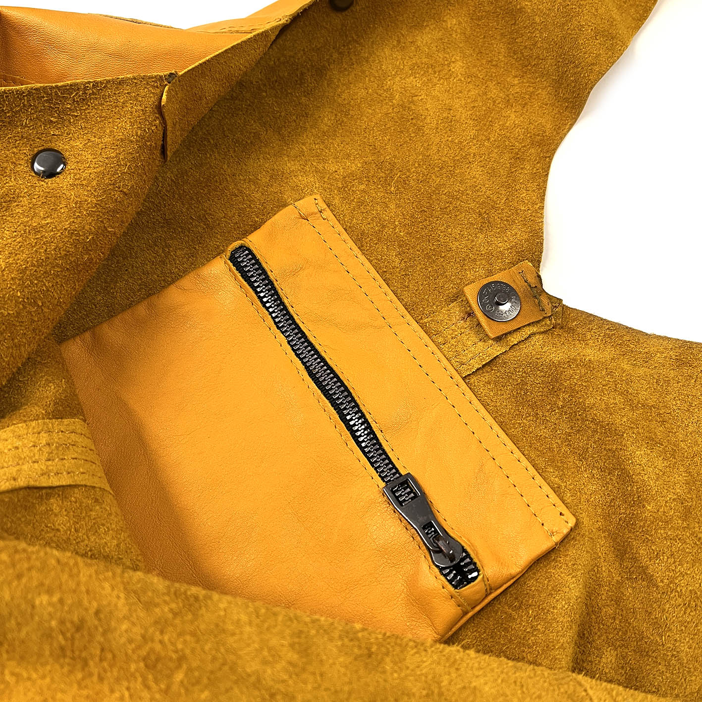 MIBA LEATHER SLOUCH BAG / Warm Yellow Leather